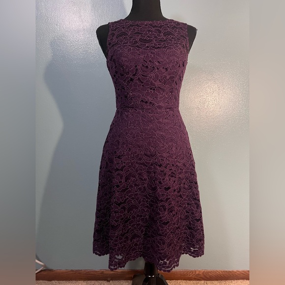 David's Bridal Dresses & Skirts - David’s bridal elegant purple lace a line dress